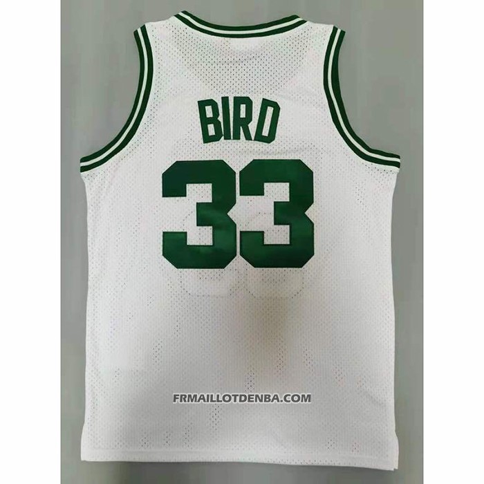 Maillot Boston Celtics Larry Bird NO 33 Mitchell & Ness 1985-86 Blanc